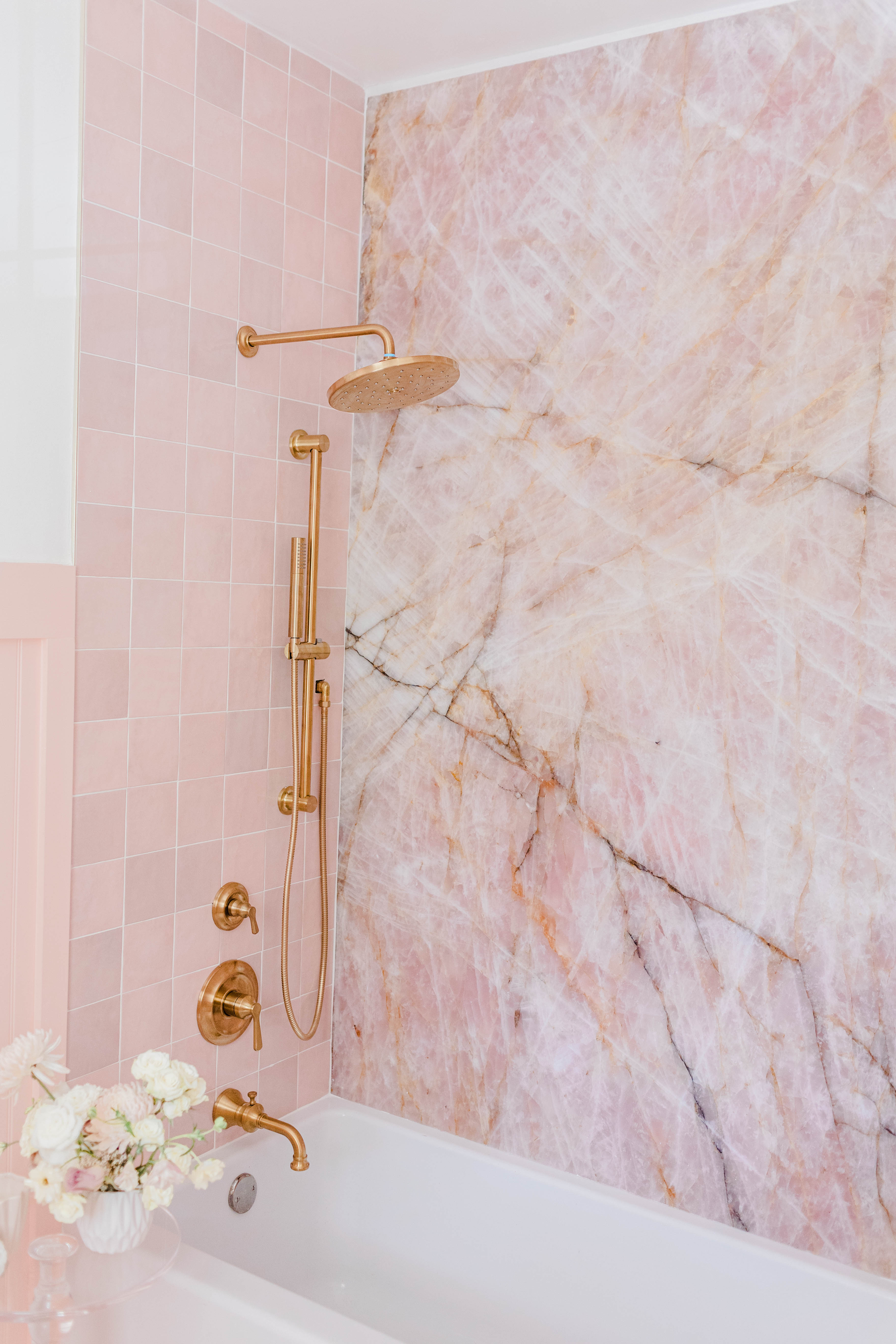 Tickled Pink - A Joyful Bathroom Reno | Bedrosians Tile & Stone